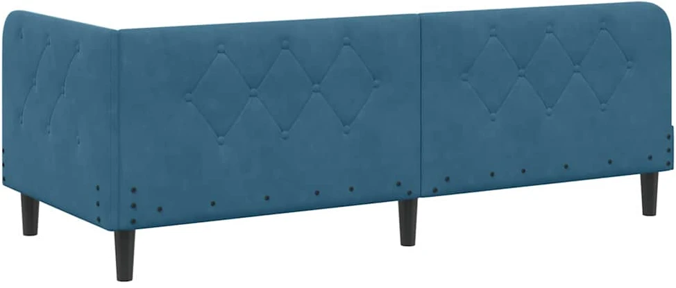 Lova Kampinė lovos konstrukcija Mėlyna 80 x 200 cm Aksomas