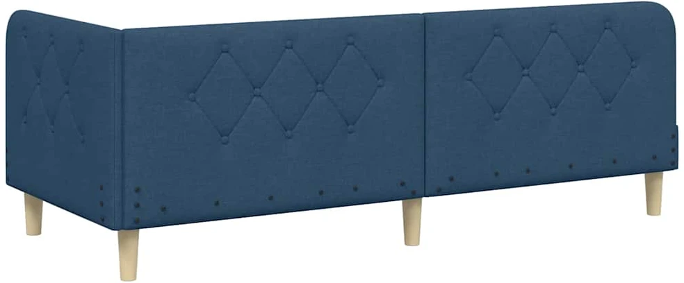 Lova Kampinė lovos konstrukcija Mėlyna 80 x 200 cm audinys