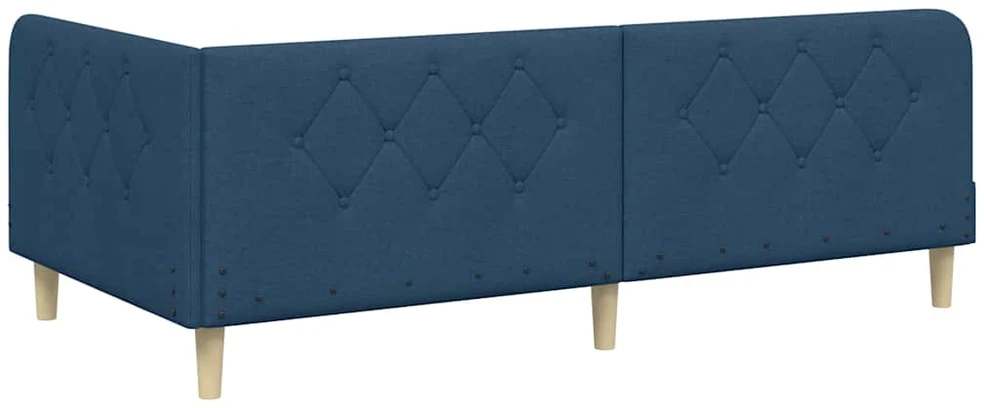 Lova Kampinė lovos konstrukcija Mėlyna 90 x 200 cm audinys