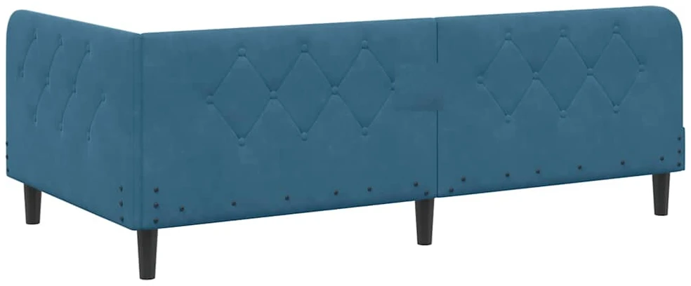 Lova Kampinė lovos konstrukcija Mėlyna 90 x 200 cm Aksomas