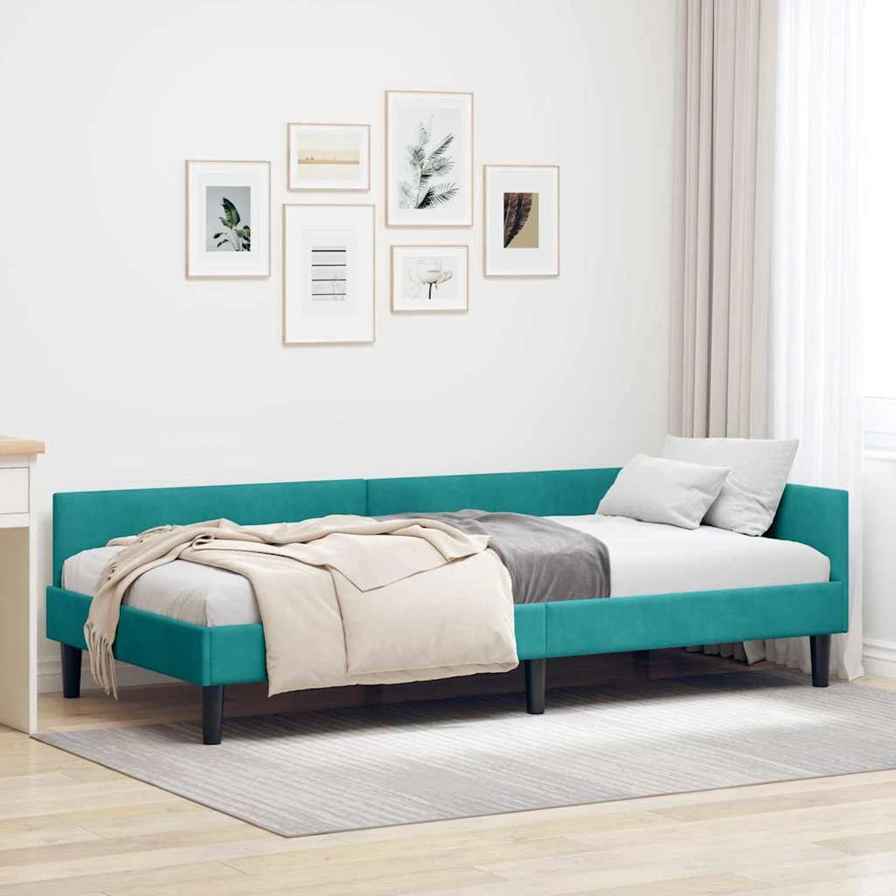 Lova Kampinė lovos konstrukcija Turkio 100 cm x 200 cm Aksomas