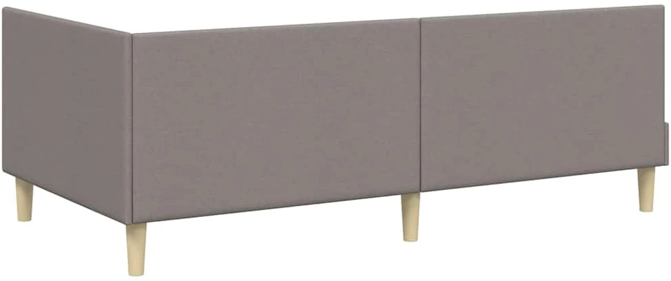 Lova Kampinė lovos konstrukcija su galvūgalio Taupe 90 cm x 190 cm