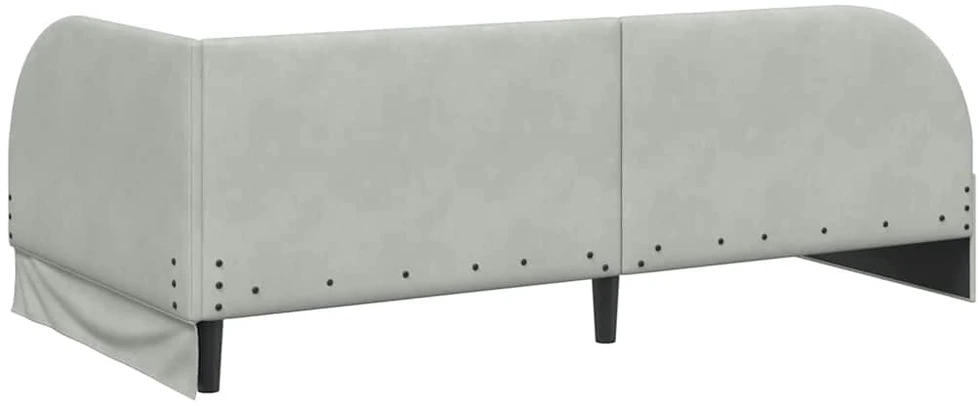 Lova Kampinė lovos konstrukcija Šviesiai pilka 90 cm x 200 cm