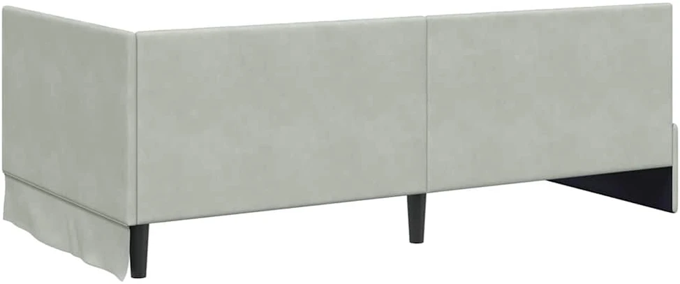 Lova Kampinė lovos konstrukcija Šviesiai pilka 90 cm x 200 cm
