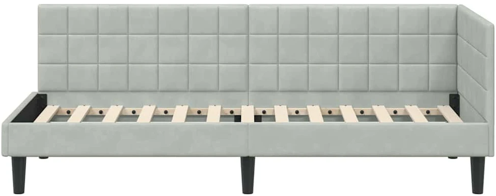 Lova Kampinė lovos konstrukcija Šviesiai pilka 80 cm x 200 cm