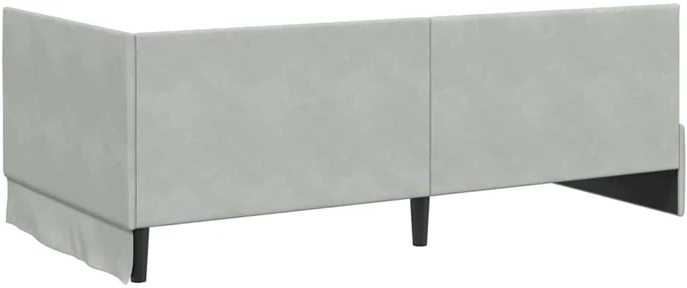 Lova Kampinė lovos konstrukcija Šviesiai pilka 100 cm x 200 cm
