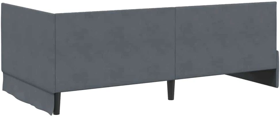 Lova Kampinė lovos konstrukcija Tamsiai pilka 100 cm x 200 cm