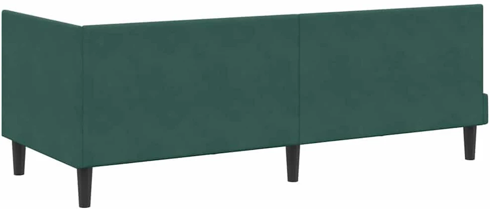 Lova Kampinė lovos konstrukcija Tamsiai žalia 80 cm x 200 cm Aksomas