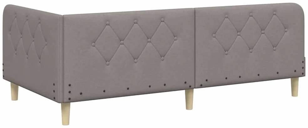 Lova Kampinė lovos konstrukcija Taupe 100 x 200 cm audinys