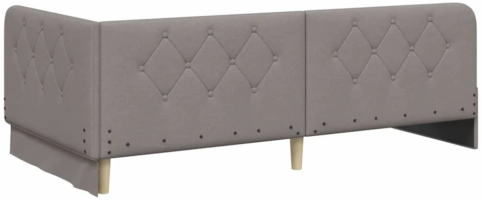 Lova Kampinė lovos konstrukcija Taupe 100 x 200 cm audinys