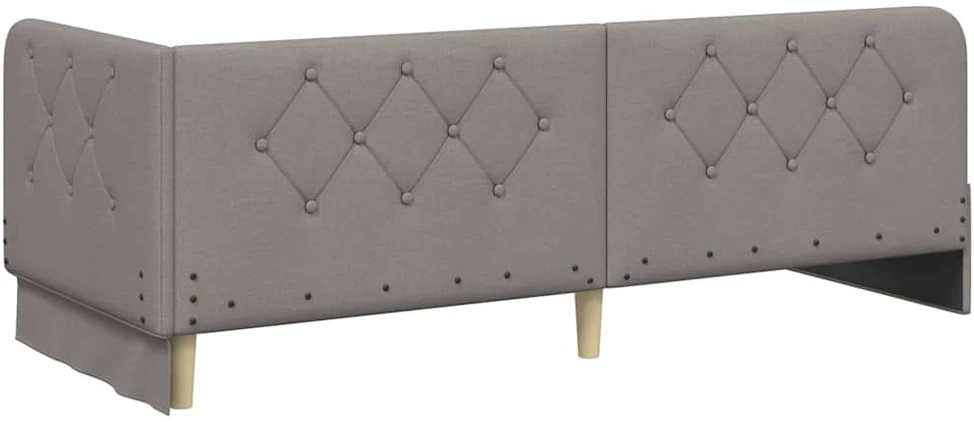 Lova Kampinė lovos konstrukcija Taupe 80 x 200 cm audinys