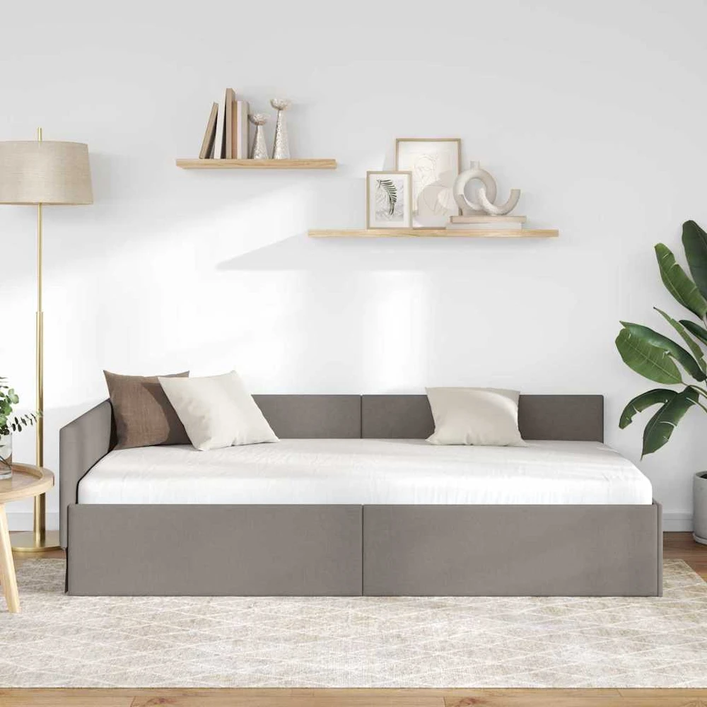 Lova Kampinė lovos konstrukcija Tortora 90 cm x 200 cm audinys