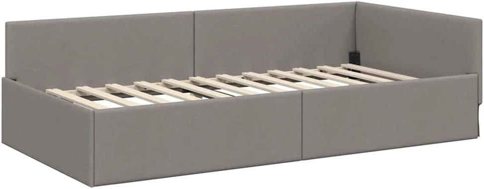 Lova Kampinė lovos konstrukcija Tortora 90 cm x 200 cm audinys