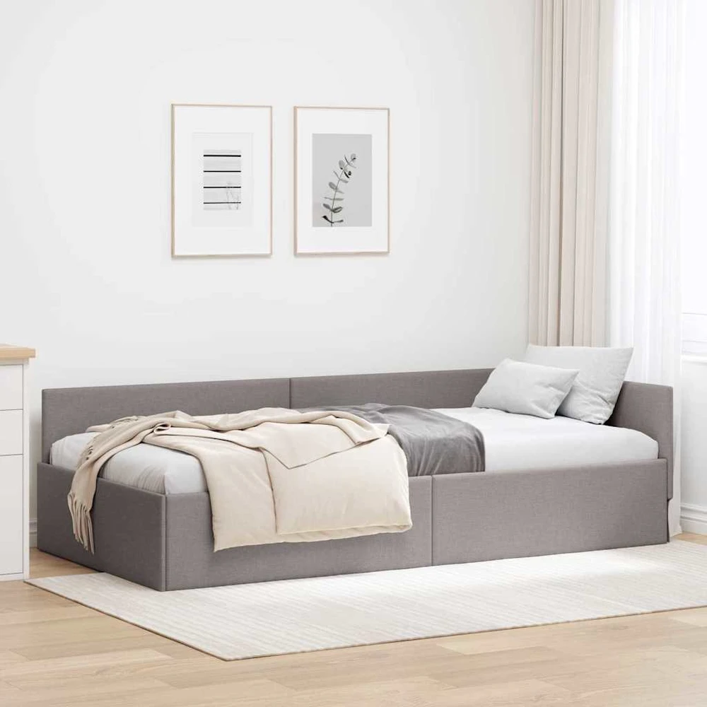 Lova Kampinė lovos konstrukcija Tortora 90 cm x 200 cm audinys