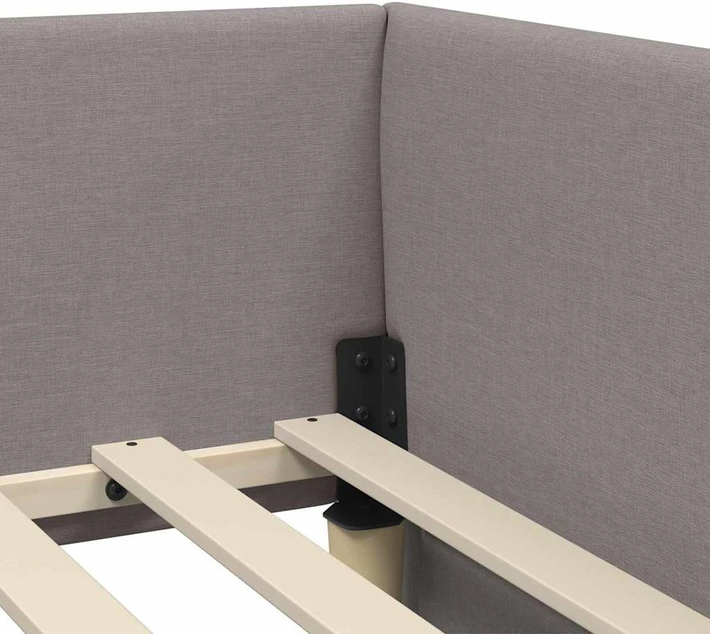 Lova Kampinė lovos konstrukcija Tortora 90 cm x 200 cm audinys