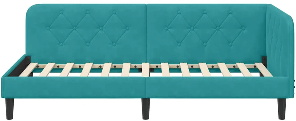 Lova Kampinė lovos konstrukcija Turkio 100 x 200 cm Aksomas