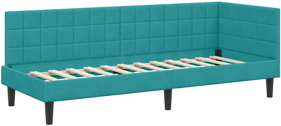 Lova Kampinė lovos konstrukcija Turkio 80 cm x 200 cm Aksomas