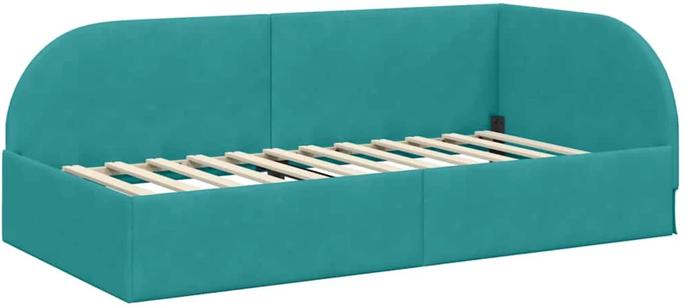 Lova Kampinė lovos konstrukcija Turkio 80 cm x 200 cm Aksomas