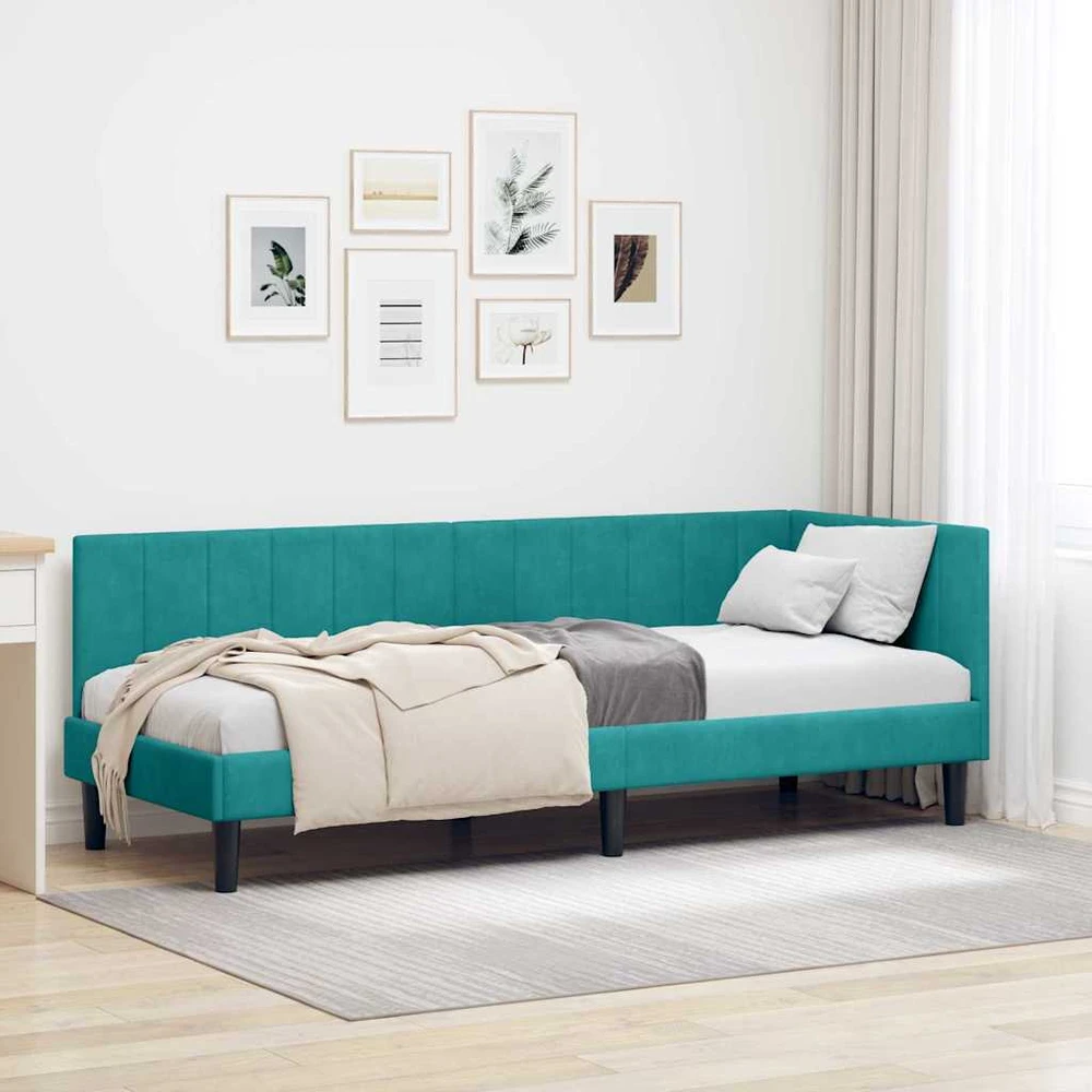 Lova Kampinė lovos konstrukcija Turkio 80 cm x 200 cm Aksomas
