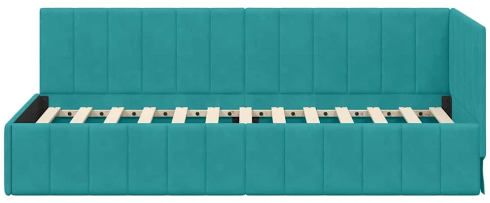 Lova Kampinė lovos konstrukcija Turkio 80 cm x 200 cm Aksomas