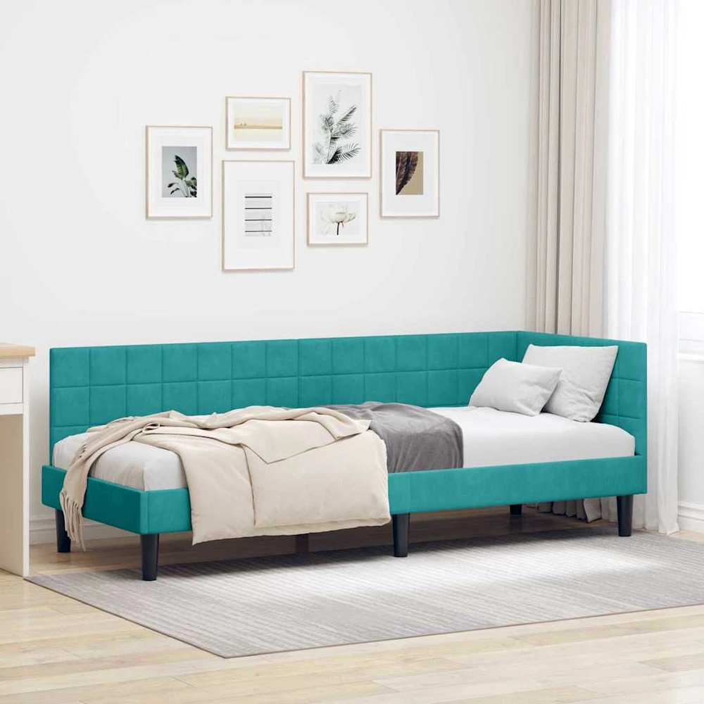 Lova Kampinė lovos konstrukcija Turkio 80 cm x 200 cm Aksomas