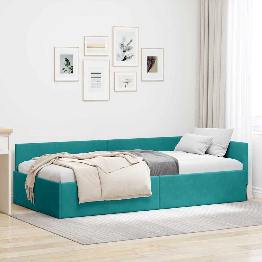 Lova Kampinė lovos konstrukcija Turkio 80 cm x 200 cm Aksomas