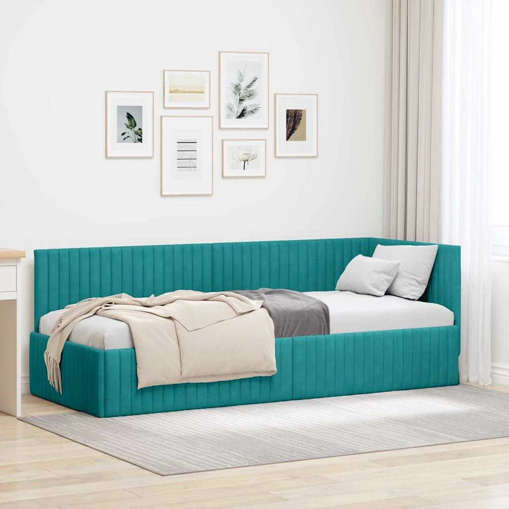 Lova Kampinė lovos konstrukcija Turkio 80 cm x 200 cm Aksomas