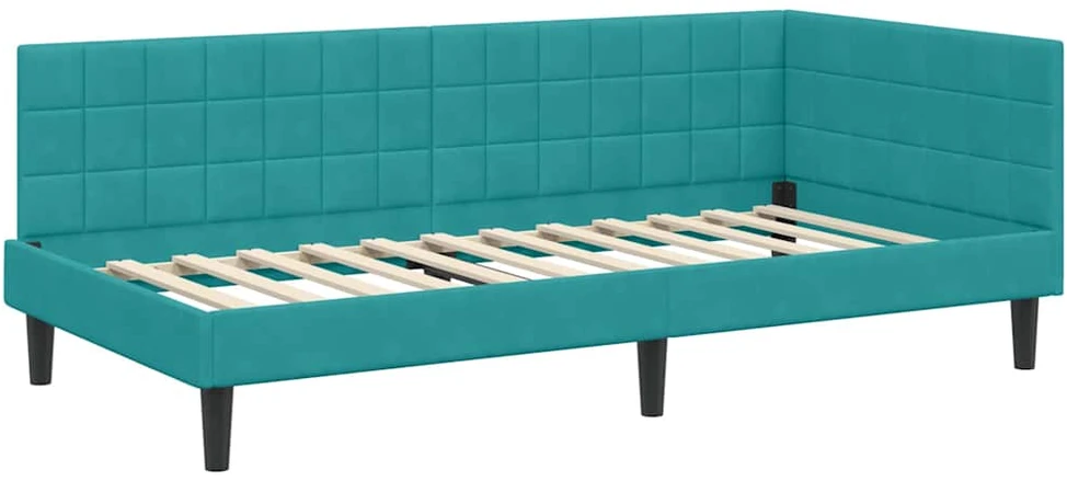 Lova Kampinė lovos konstrukcija Turkio 90 cm x 190 cm Aksomas