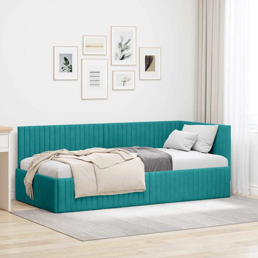 Lova Kampinė lovos konstrukcija Turkio 90 cm x 200 cm Aksomas