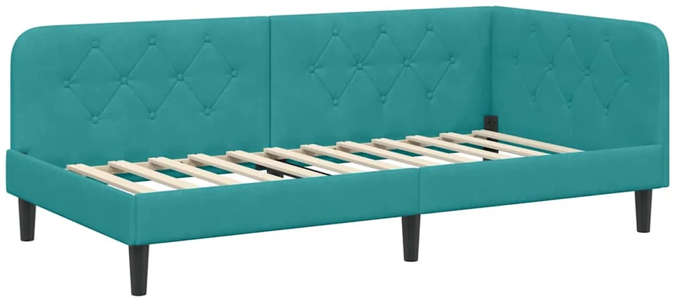Lova Kampinė lovos konstrukcija Turkio 90 x 200 cm Aksomas