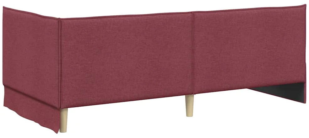 Lova Kampinė lovos konstrukcija Vyno raudona 90 x 200 cm audinys