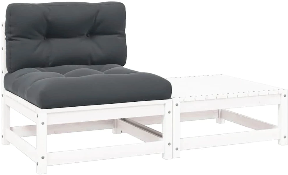 Kampinė sodo sofa iš palečių su pagalvėlėmis, impregnuota eglė