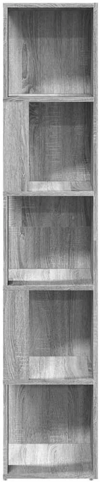 Kampinė spintelė, pilka ąžuolo, 33x33x164,5cm, mediena