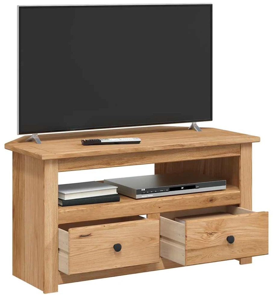 TV staliukas Kampinė TV spintelė Panama, 93x49x49cm, pušies masyvas