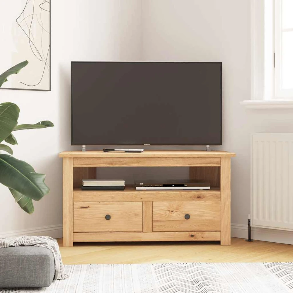 TV staliukas Kampinė TV spintelė Panama, 93x49x49cm, pušies masyvas