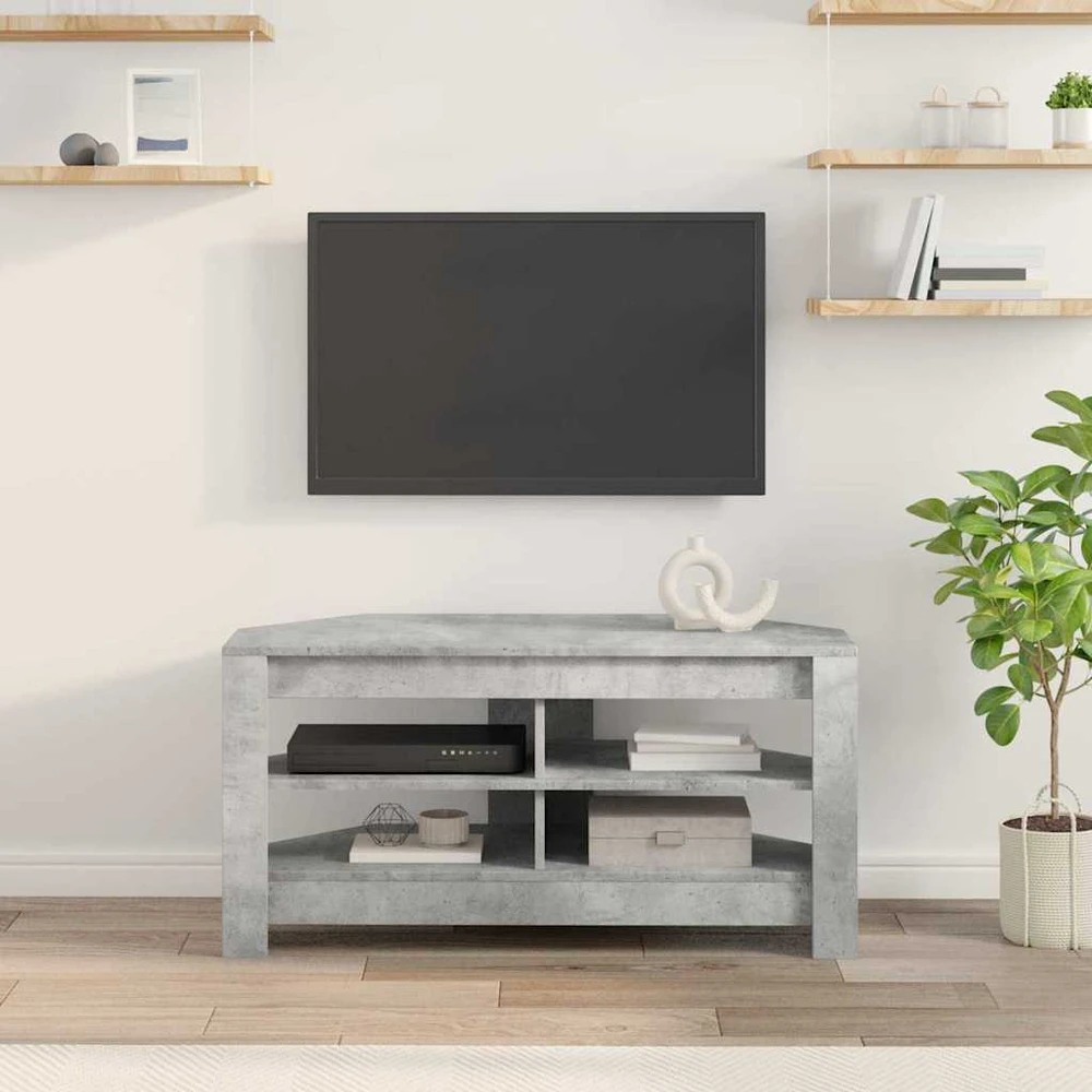 TV staliukas KampinėTVspintelė 102 x 41 x 50 cm Betono pilka