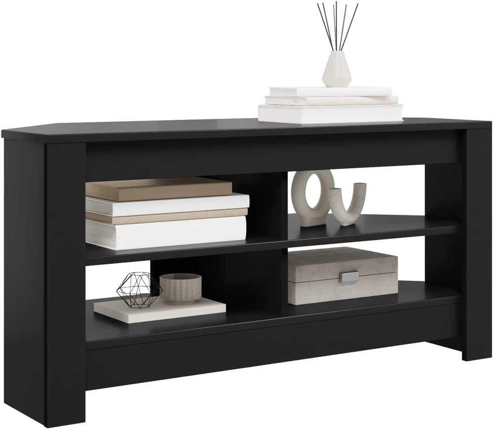 TV staliukas KampinėTVspintelė 102 x 41 x 50 cm Juoda Apdirbta mediena