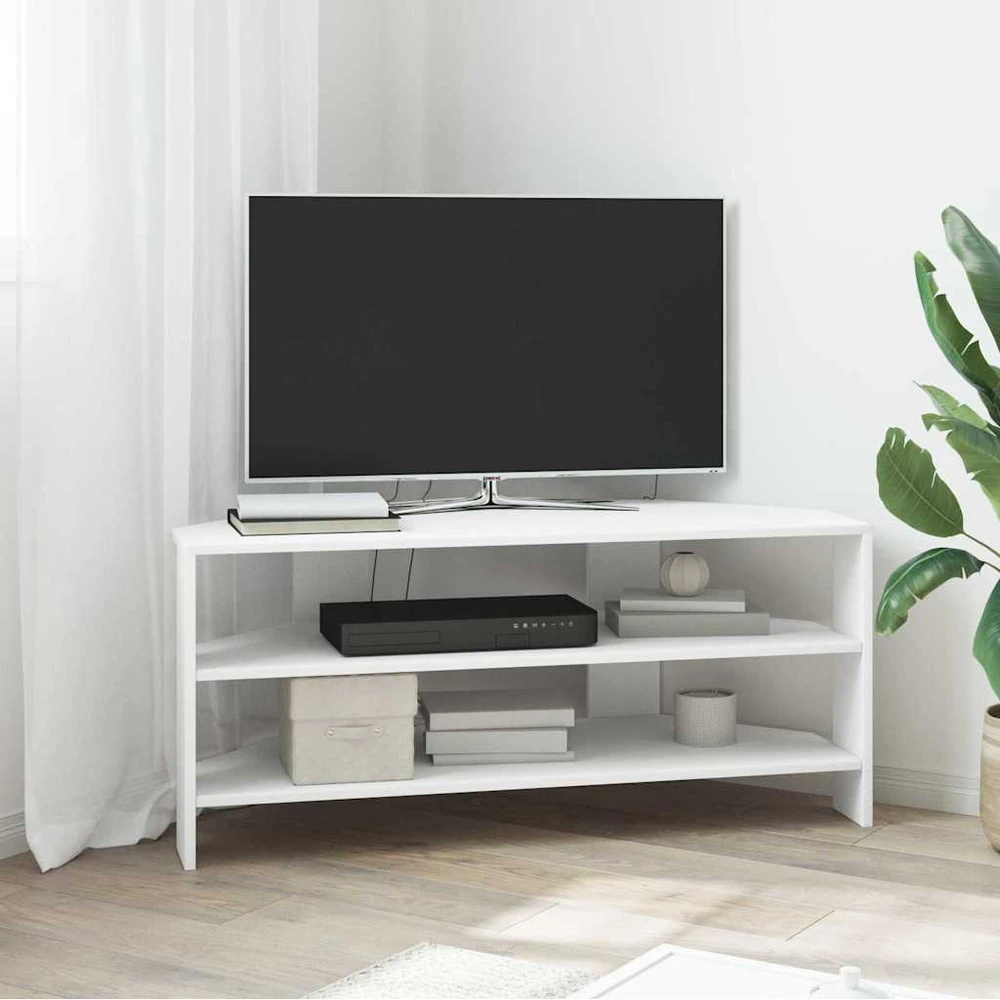 TV staliukas KampinėTVspintelė 100 x 40,5 x 45 cm Balta Apdirbta mediena