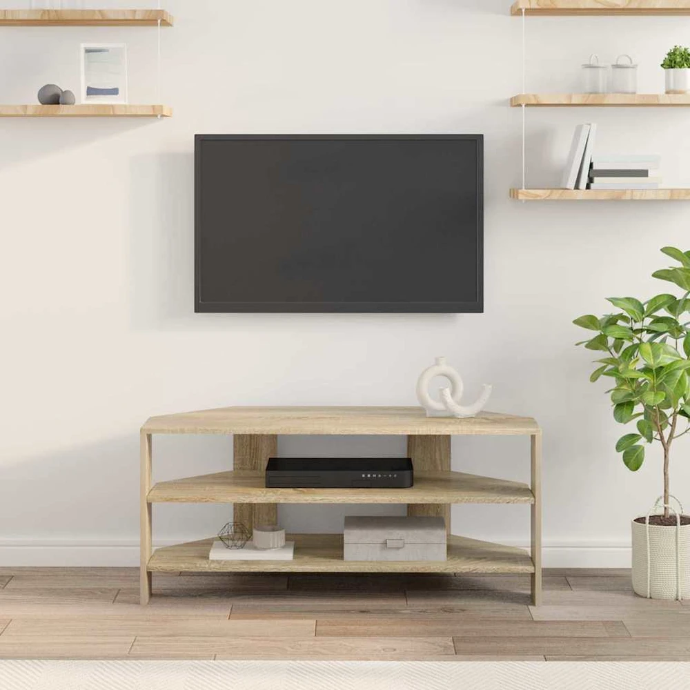 TV staliukas KampinėTVspintelė 102x40,5x45cm Sonoma ąžuolas Apdirbta mediena