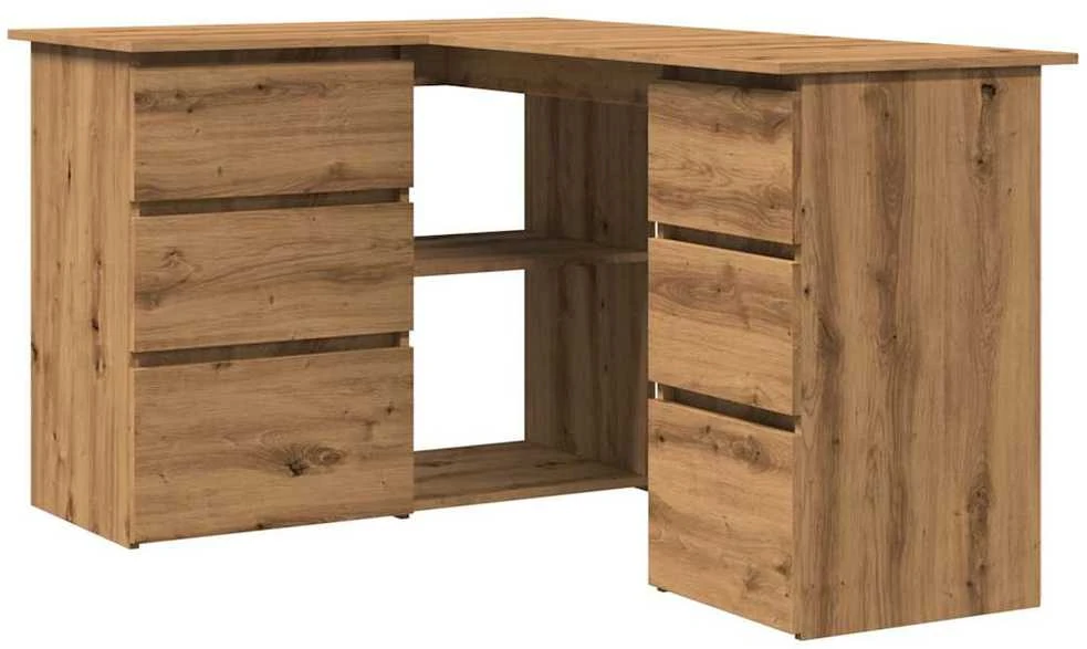 Kampinis rašomasis stalas, artisano, 145x100x76cm, mediena