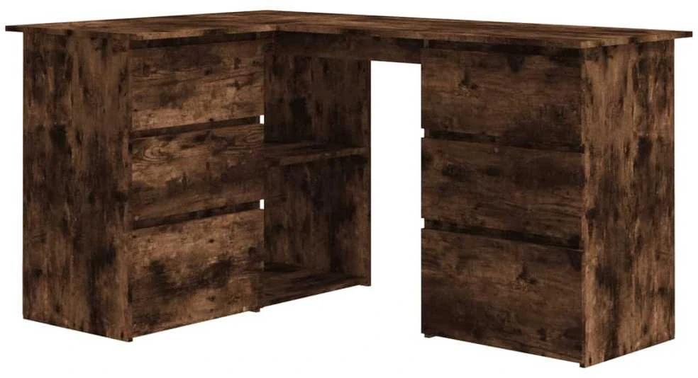 Kampinis rašomasis stalas, ąžuolo, 145x100x76cm, mediena