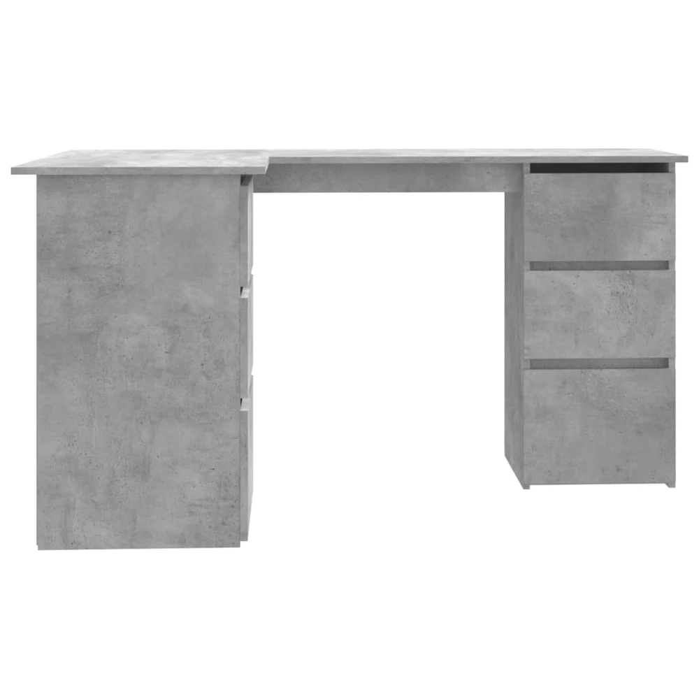 Kampinis rašomasis stalas, betono, 145x100x76cm, mediena