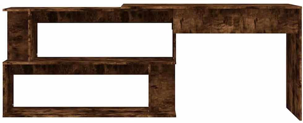Kampinis rašomasis stalas, dūminio ąžuolo, 200x50x76cm, mediena