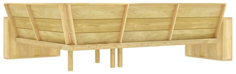 Kampinis sodo suoliukas, 239cm, impregnuota pušies mediena
