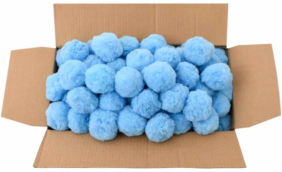 Kamuoliukai baseino filtrui, mėlyni, polietilenas, 2100g