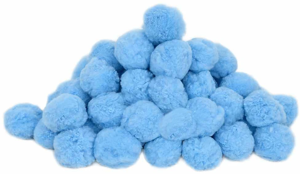 Kamuoliukai baseino filtrui, mėlyni, polietilenas, 2100g