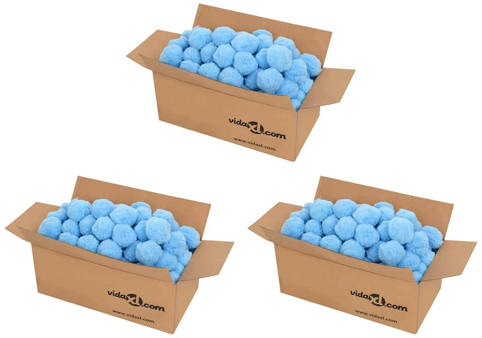 Kamuoliukai baseino filtrui, mėlyni, polietilenas, 2100g