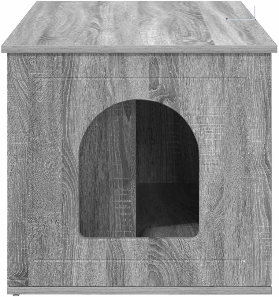 Katės namelis Pilkas Sonoma 85 x 55 x 50,5 cm Apdirbta mediena