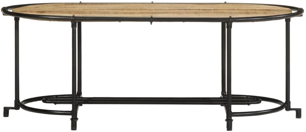 Kavos staliukas 110x55x40 cm Masyvus medis Rough Mango