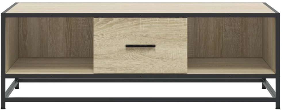 Kavos staliukas, ąžuolo, 100x57x35cm, apdirbta mediena/metalas
